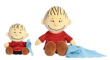 Aurora 2 Piece Linus Peanuts Stuffed Toy Bundle, 5" Palm Pal and 12" Plush