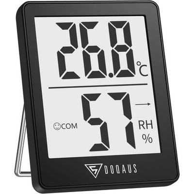Raumthermometer, Hygrometer, Digital, LCD, Innen, Luftfeuchtigkeit, Temperatur