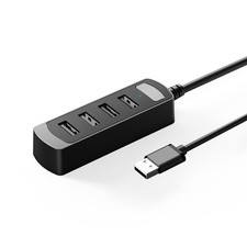 4 Port USB 2.0 Hub Splitter Vista PC Windows Multi Adapter Laptop