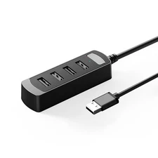 4 Port USB 2.0 Hub Splitter Vista PC Windows Multi Adapter Laptop