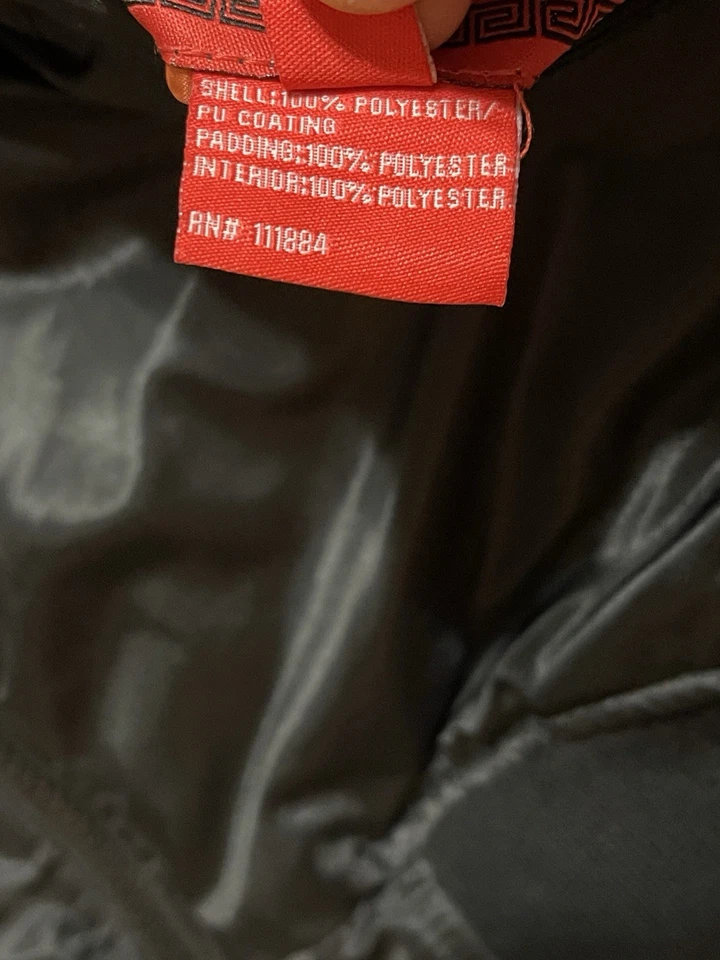 Chaqueta Bomber Maximos HGA Negra XL Hecha en Italia Reversible Forro Naranja T41 Foto 3 de 4