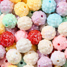 16Mm Acrylic Beads 90Pcs Beadable Pen Bead Focal Chunk Bubblegum Beads for DIY C