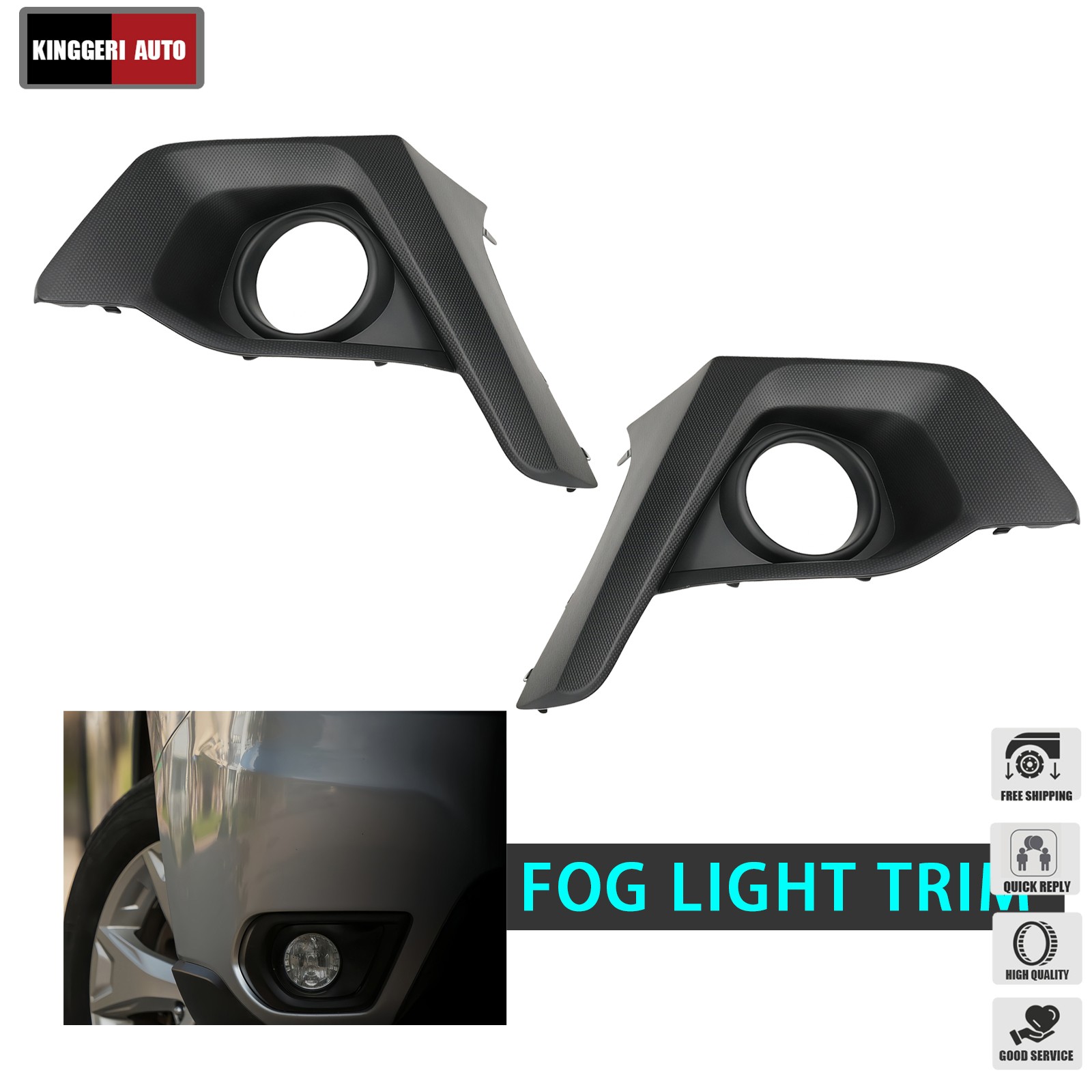 Pair For 2021 2022 2023 Subaru 2.5L 2.0L Crosstrek Front Bumper Fog Lamp Cover