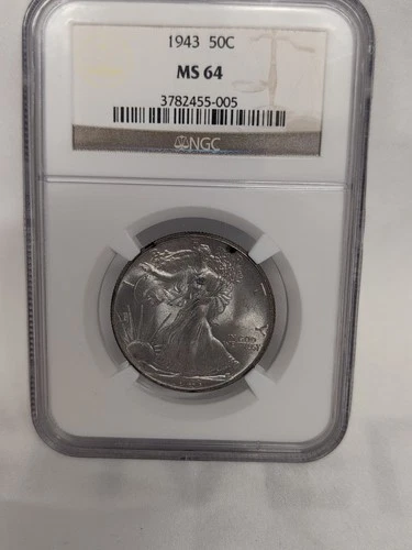 1943 P  NGC MS64 Walking Liberty Silver Half Dollar