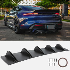 Rear Bumper Diffuser Spoiler 10 Shark Fins Trim Kit For Porsche Taycan 2020-2023 Rear Bumper Diffuser Spoiler 10 Shark Fins Trim Kit For Porsche Taycan 2020-2023