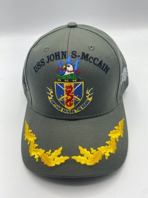 The Corps USS John S. McCain DDG 56 VBSS Logo Gray Baseball Cap Hat One Size