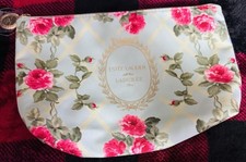 Estee Lauder Cosmetic Makeup Bag - Spring Roses  Gold - New