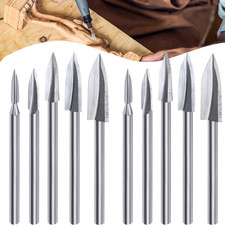 10 Pieces Wood Carving Drill Bits Wood Engraving Tools Rotary Carving Bits DIY W