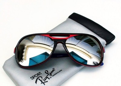 Vintage B&L Ray Ban USA 70s Powderhorn Full Mirror  display picture 3