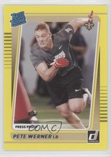 2021 Panini Donruss Rated Rookie Press Proof Yellow Pete Werner #322 0q0m