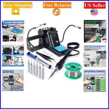 926 III 60W Digital Soldering Station Kit with 2 Helping Hands Tips - Black