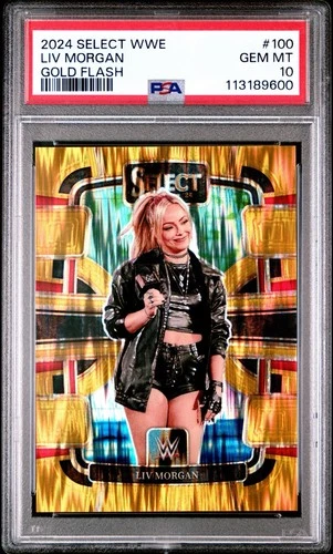 Liv Morgan Select Gold Flash 10/10 Bookend PSA 10 Pop 1