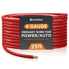 4 Gauge CAA Wire - 25ft Automotive Power  Ground Cable for Car Amplifier, Sp...