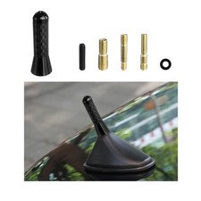 Dickno Car Short Antenna, 1.37'' Aluminum Radio Antenna Mast 1.37, Black