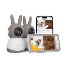 ieGeek 5" Baby Monitor with 2 Cameras, 2K Split-Screen Display  WiFi App