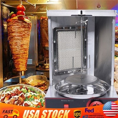 Gas Doner Kebab Machine Vertical Gas Broiler Shawarma Machine Stainless Steel