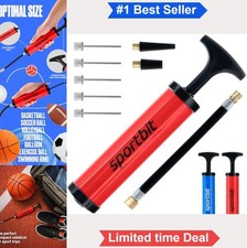 Hand Pump for Basketball Volleyball Soccer Football 5 Needles 2 Nozzles