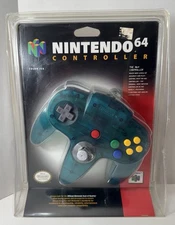 Official OEM Nintendo 64 N64 Controller NUS-004 Ice Blue NISP - PLEASE READ