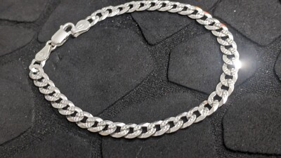 925 Silver Bracelet Men Woman Sleek 7in short link 5.8g