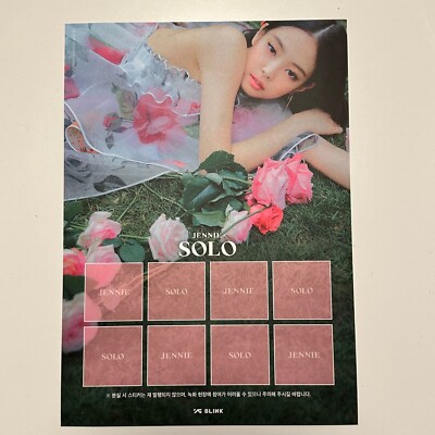 OFFICIAL BLACKPINK JENNIE BROADCAST RARE POSTCARD DEBUT SOLO BP