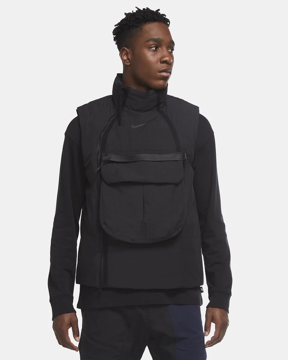 automaat thee Impressionisme NWT Nike Sportswear Men's Tech Pack Synthetic-Fill Black Vest Detachable  Bag XL | eBay