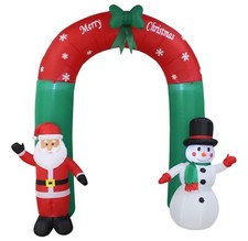 8 Foot Tall Christmas Inflatable Santa Claus Snowman Archway Outdoor Decoration