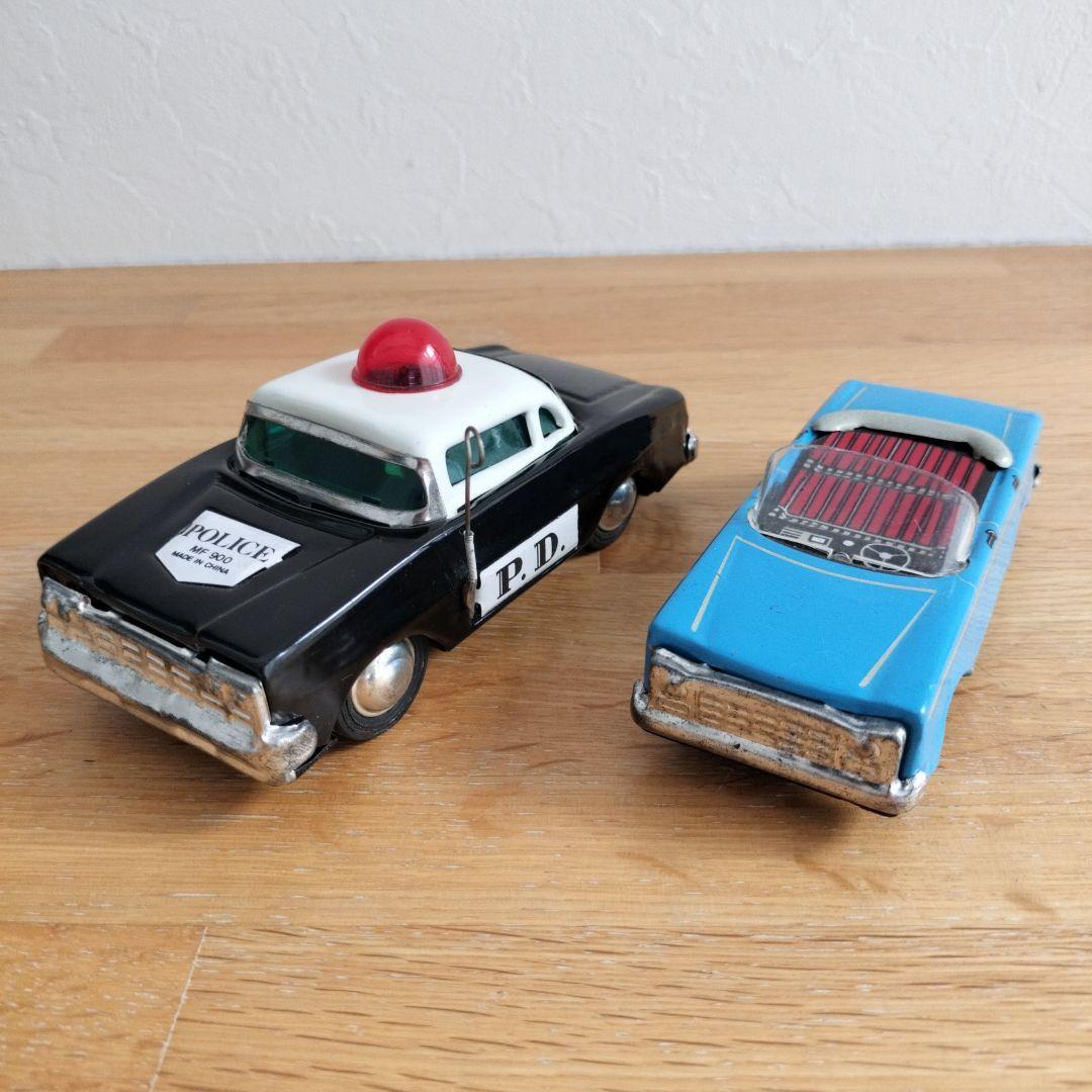 ミニカー made in Western Germany Tinplate police car classic police car convertible minicar size