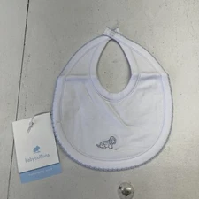 Baby Cottons White Cotton Blue In The Woods Bib New