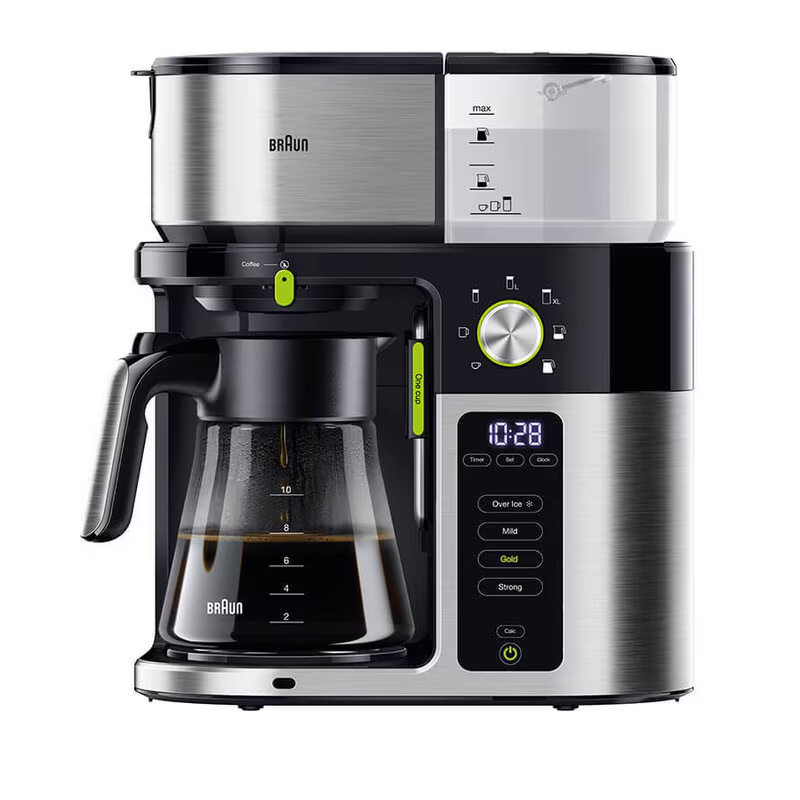 Braun MultiServe SCA Certified Drip Coffee Maker KF9050 in Stainless Steel Black-image