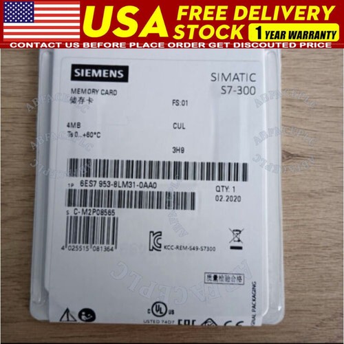 Siemens 6ES7953-8LJ31-0AA0 Scheda Di Memoria SIMATIC S7 Nuova Originale