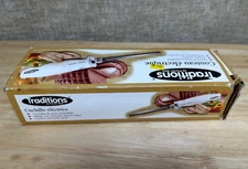 Nice Traditions by Proctor Silex White Electric Carving Knife Model 74388 w/ Box