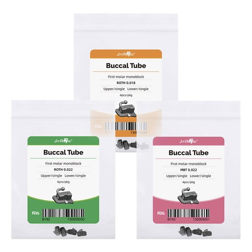 Dental Orthodontic Buccal Tubes 1st Molar Bondable Monoblock Roth/MBT Non-Conv - Picture 3 of 18