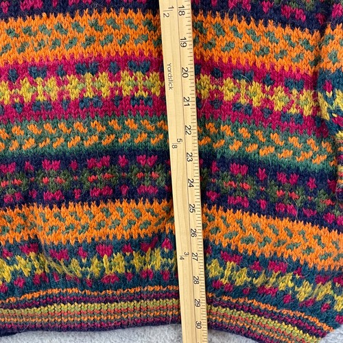 Vintage Royal Alpaca Cardigan Womens Large Oversize Sweater Aztec Knit Peruvian - Picture 9 of 10