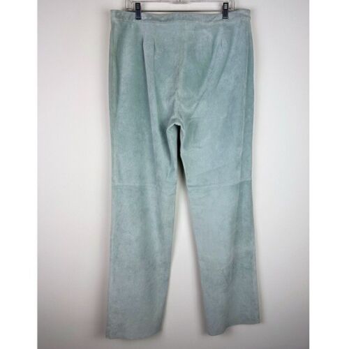Doncaster Vintage Seafoam Blue Suede Pants - Picture 2 of 11
