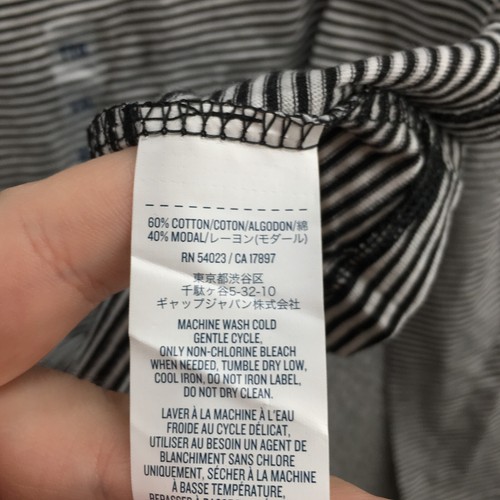 Old Navy Long Sleeve T-Shirt Womens 2XL Black Striped Long Sleeve Pullover NEW - Picture 12 of 14
