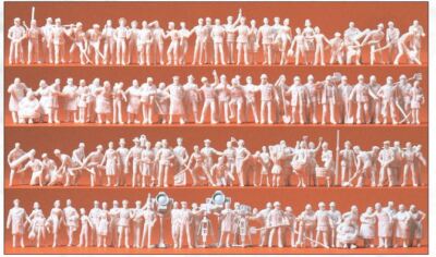 PREISER 16326 HO Scale Characters 'Various Professions' 120 Pieces To Color