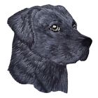 Black Lab Applique Patch Labrador Retriever Dog Embroidered Badge 2-3/8" Iron On