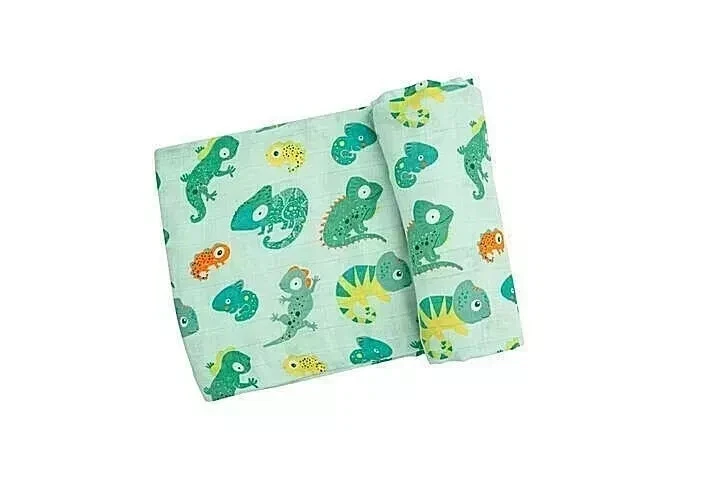 !WOW! Juego de 2 mantas de bebé NUEVAS CON ETIQUETAS ANGEL DEAR LIZARD bambú muselina Foto 2 de 2