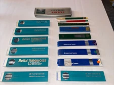 VTG LOT MECHANICAL PENCIL LEADS KOH-I-NOOR- EAGLE STAEDLER MARS TURQUOISE  Z
