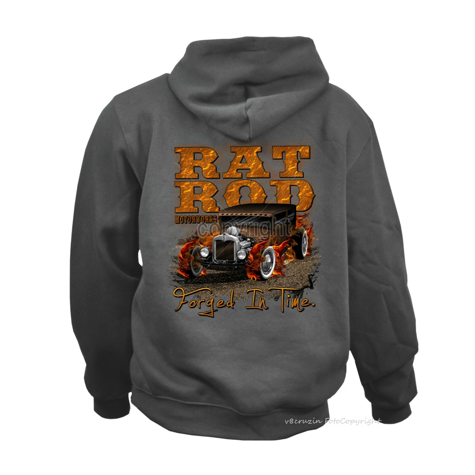 SACAI Felpa con cappuccio Hot Rod garage tuning officina *1290 grigio