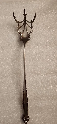 LONG HANDLE LETTUCE FORK Vintage TOWLE STERLING silver 925 ,