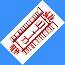 INDIANA RAILROAD GP38-2  Handrails  RED W/WHT (Plastic Version)  Athearn - HO