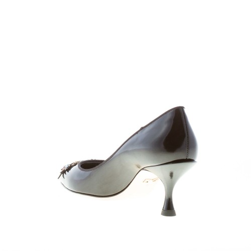 DOLCE E GABBANA chaussures femme Black shiny calf leather Lori pump BOOM - Picture 4 of 7