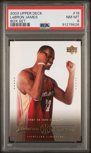 2003 Upper Deck LeBron James Box Set Rookie Card RC #19 PSA 8 Cavaliers (23)