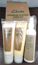 Clarks Premium Leather Care Boxed Gift Kit Set Complete 4 All Leather Types New