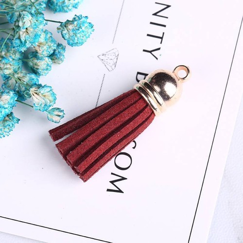 20pcs 4cm Tassel Faux Suede Trim Mixed Craft Applique Jewelry Making DIY Pendant - Picture 9 of 27