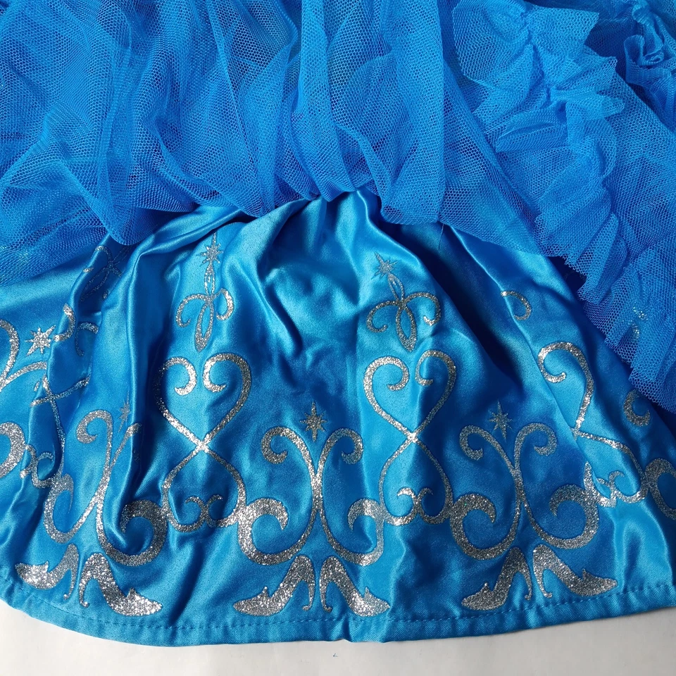 Disney Tutú Falda Alta Costura 2T Princesa Cenicienta Azul Tul Satinado Plata Juvenil1 Foto 2 de 4