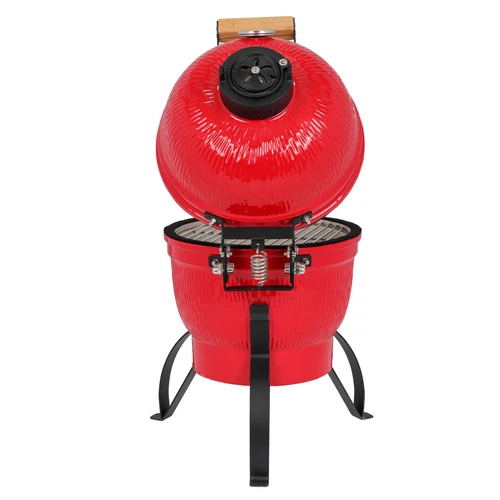 13" Round Kamado Charcoal Grill Portable BBQ Grill with Thermometer - Bild 11 von 24