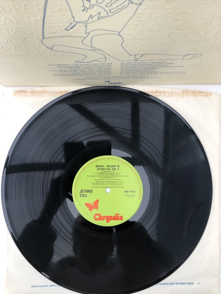 REPEAT- THE BEST OF JETHRO TULL VOL.11 CHR 1135 A3 B3 1977 VINYL LP RECORD - Image 3 of 4