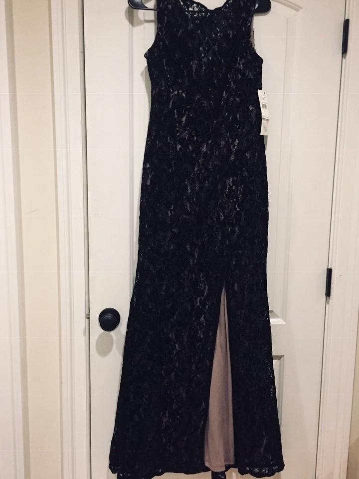 Aidan Mattox - MD1E201455 иллюзия v-образным вырезом цветочный кружева вечернее платье - Изображение 4 из 4